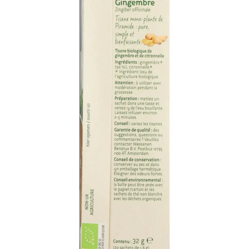 Piramide Kruidenthee Bio Gember 20 stuks
