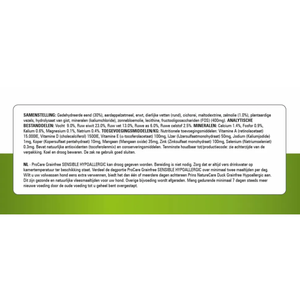 Prins ProCare Graanvrij Sensible Hypoallergic Hondenvoer 12 kg
