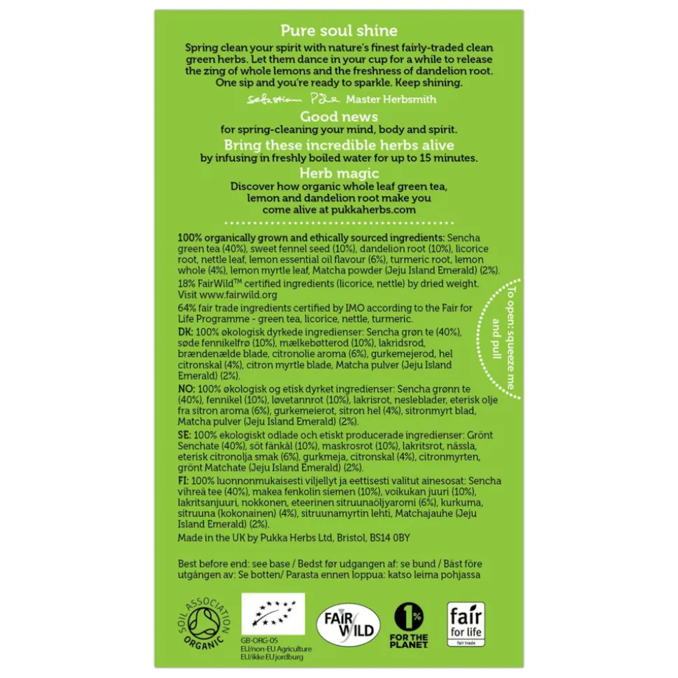 Pukka Thee Clean Matcha Green 20 stuks