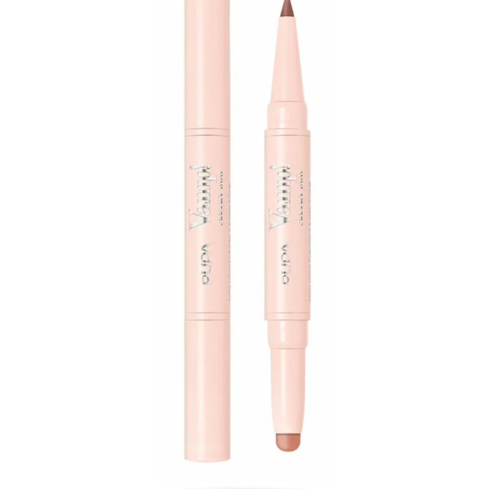 PUPA Milano Vamp! Creamy Duo Lip Pencil & Shiny Lipstick 002 Medium Nude 0,8 gr