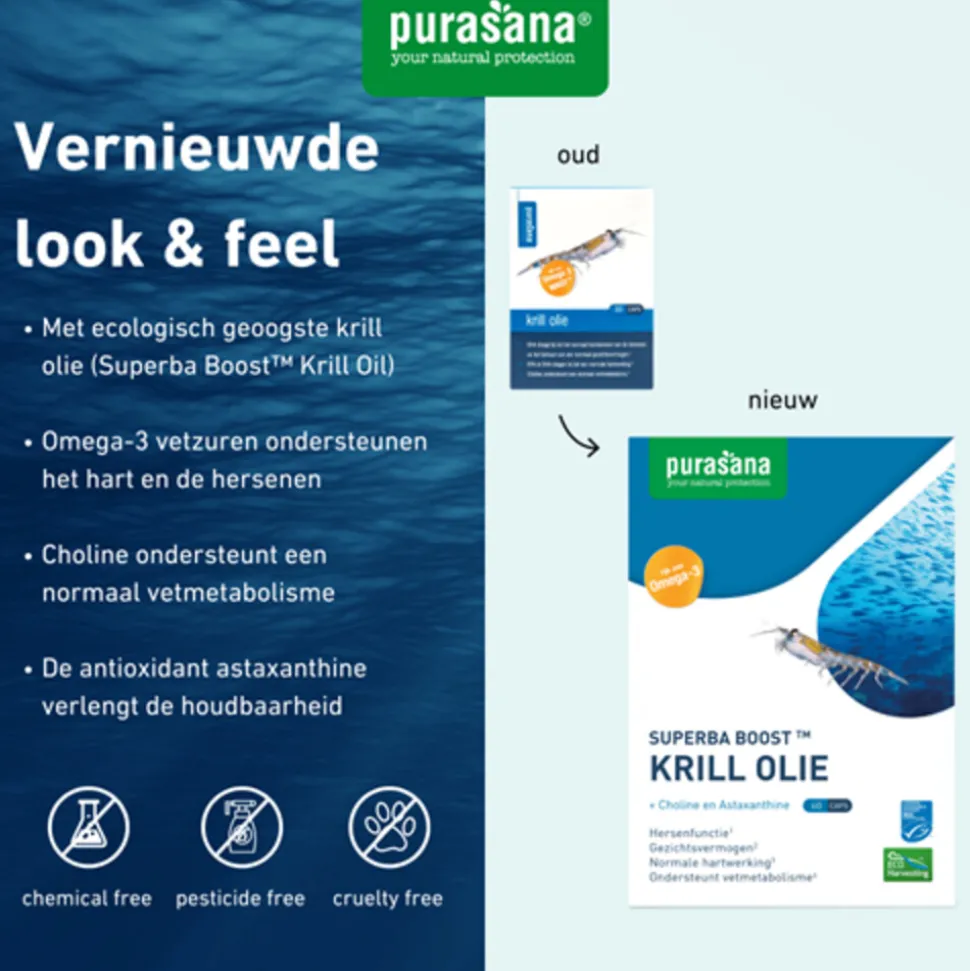 Purasana Krill Olie 60 Capsules