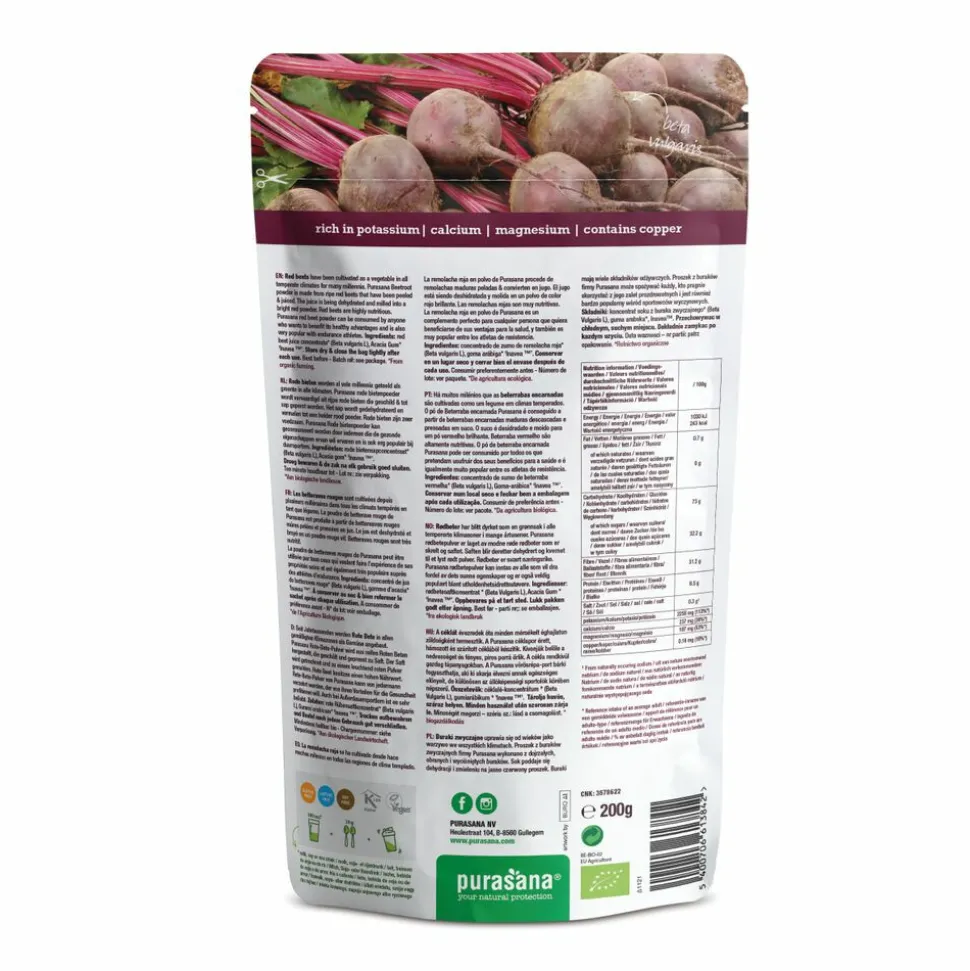 Purasana Superfood Rode Bietensappoeder Bio 200 gr