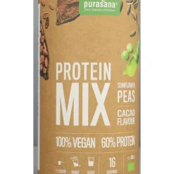Purasana Vegan Erwt & Zonnebloem Proteine Mix Cacao BIO 400 gr