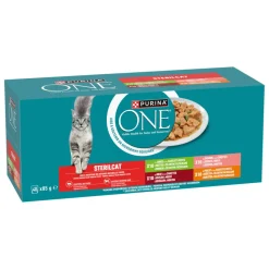 Purina ONE Adult Sterilcat Kattenvoer Nat Rund & Kalkoen & Kip & Zalm 40 x 85 gr