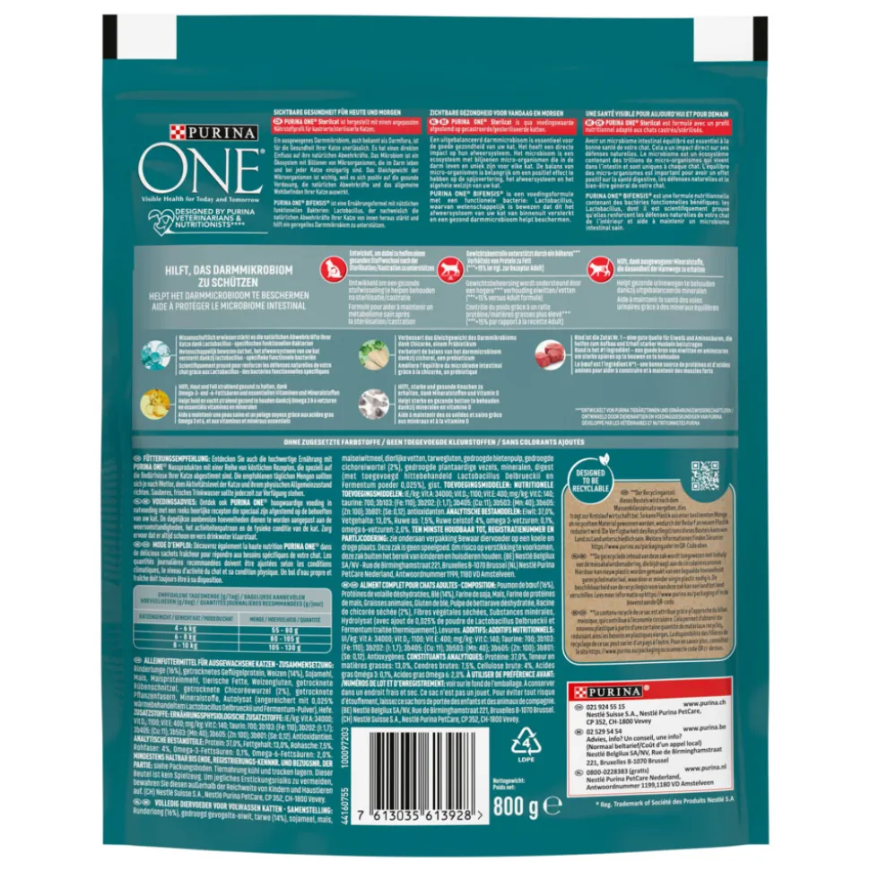 Purina ONE Sterilcat Rund - Tarwe 800 gr