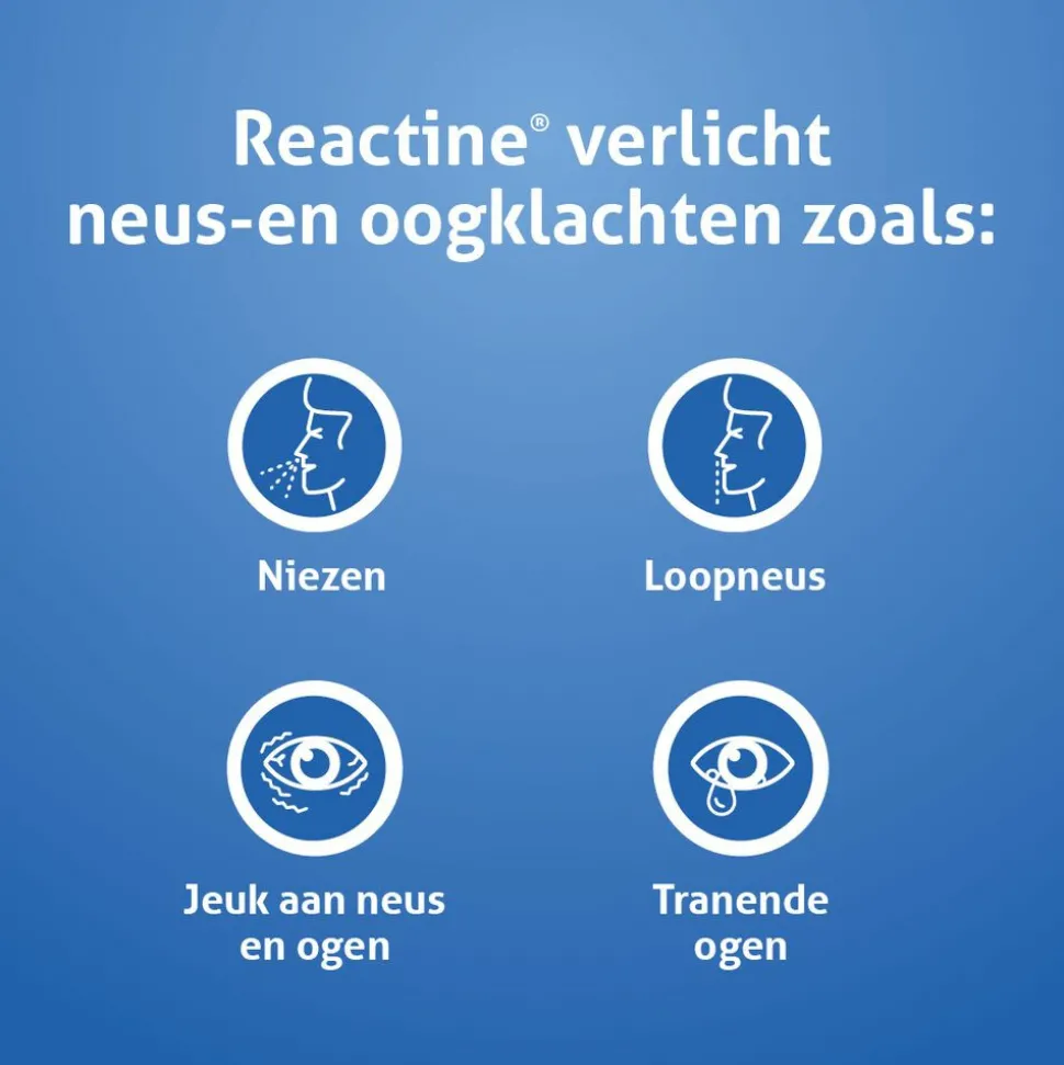 Reactine Hooikoorts 10mg 21 tabletten