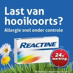 Reactine Hooikoorts 10mg 7 tabletten