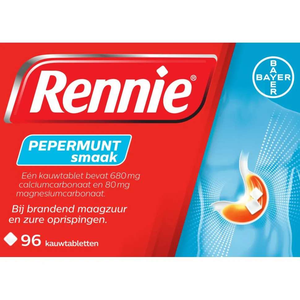 Rennie Pepermunt 96 tabletten