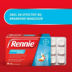 Rennie Pepermunt 48 tabletten