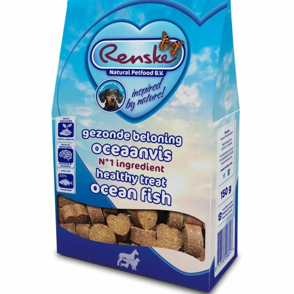 Renske Gezonde Beloning Hartjes Hondensnack Oceaanvis 150 gr