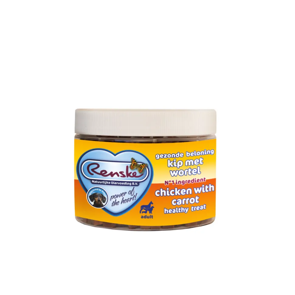 Renske Gezonde Beloning Mini Hartjes Hondensnack Kip & Wortel 300 gr