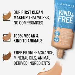 Rimmel KIND & FREE Vegan Foundation 504 Deep Mocha 30 ml