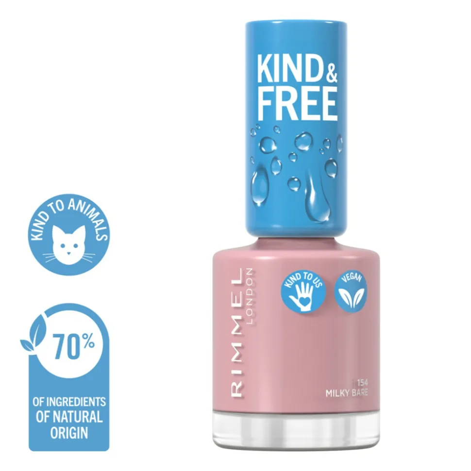 Rimmel KIND & FREE Vegan Nagellak 154 Milky Bare 8 ml