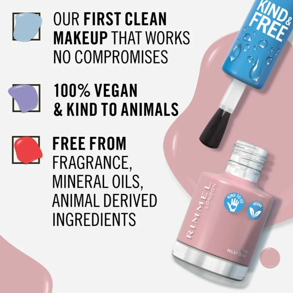 Rimmel KIND & FREE Vegan Nagellak 154 Milky Bare 8 ml