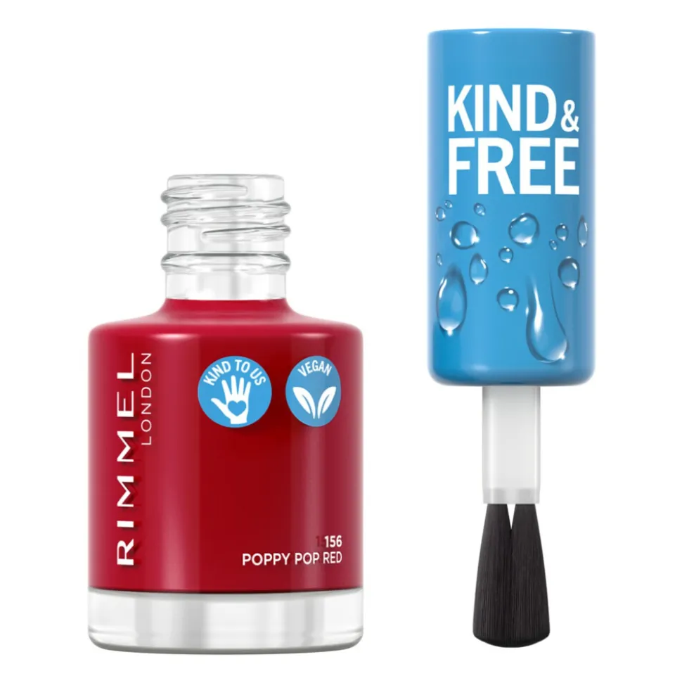 Rimmel KIND & FREE Vegan Nagellak 156 Poppy Pop Red 8 ml
