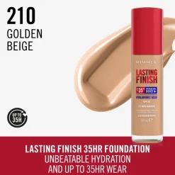 Rimmel Lasting Finish 35H Foundation Golden Beige 210 30 ml