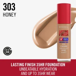 Rimmel Lasting Finish 35H Foundation Honey 303 30 ml