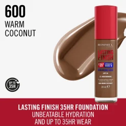 Rimmel Lasting Finish 35H Foundation Warm Coconut 600 30 ml
