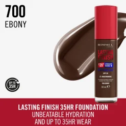 Rimmel Lasting Finish 35H Foundation Ebony 700 30 ml