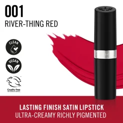 Rimmel Lasting Finish Satin Lipstick 001 River-Thing Red 4 gr