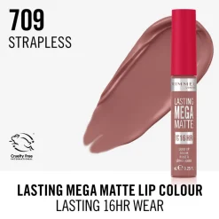 Rimmel Lasting Mega Matte Liquid Lipstick Strapless 709 7.4 ml
