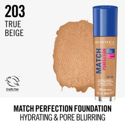 Rimmel Match Perfection Foundation True Beige 203 30 ml
