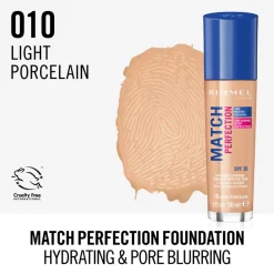 Rimmel Match Perfection Foundation 010 Light Porcelain 30 ml