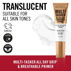 Rimmel Multi-Tasker All Day Grip & Breathable Primer Transparant 24 ml