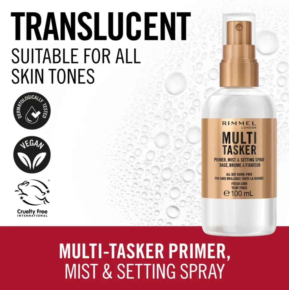 Rimmel Multi-Tasker Primer, Mist & Setting Spray Transparant 100 ml