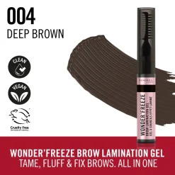 Rimmel Wonder'Freeze Lamination Wenkbrauwgel 004 Deep Brown 6 gr