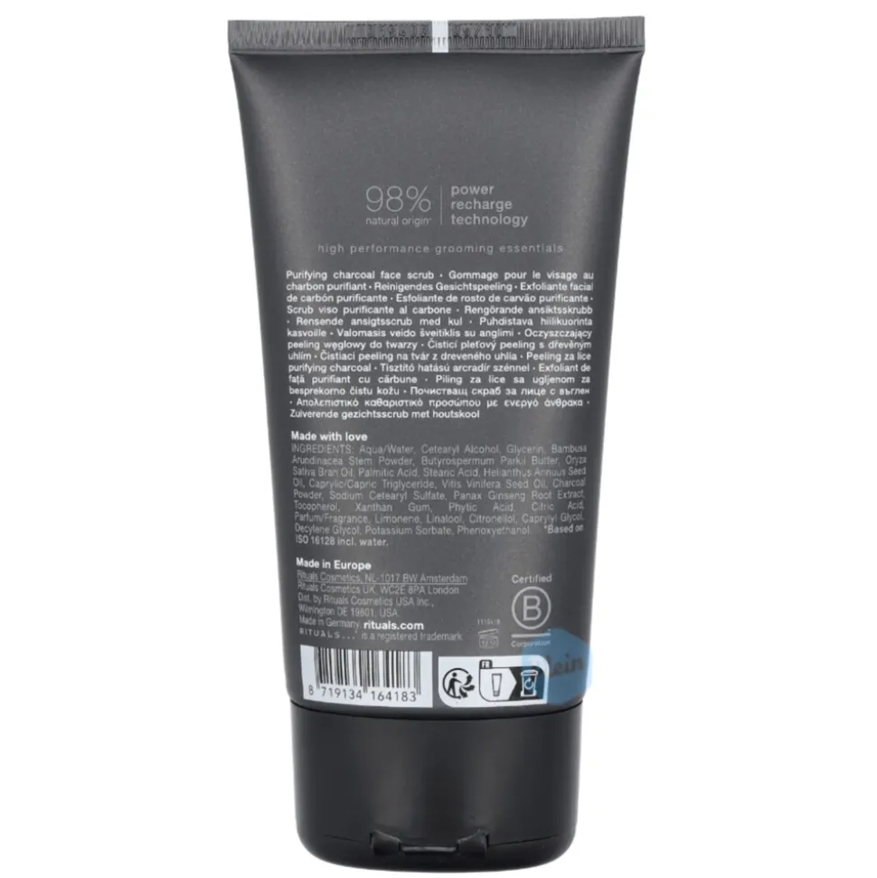 Rituals Charcoal Face Scrub Homme 125 ml