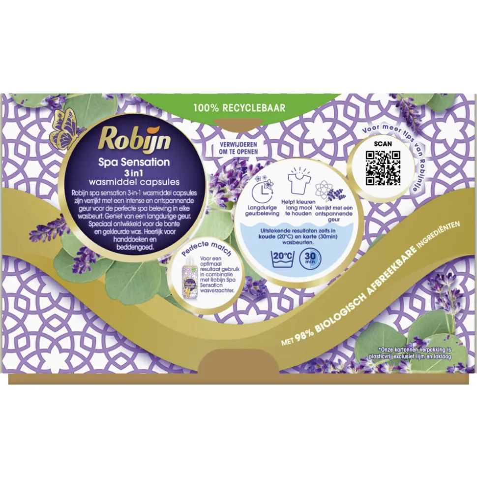 Robijn Wascapsules 3-in-1 Spa Sensation 15 stuks