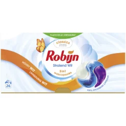 Robijn Wascapsules 3-in-1 Stralend Wit 26 stuks
