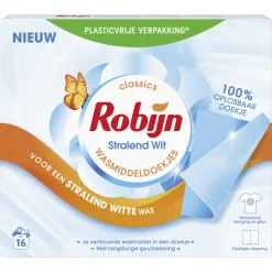 Robijn Wasmiddeldoekjes Stralend Wit 16 stuks