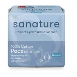 Sanature 100% Katoen Maandverband Normaal 10 stuks