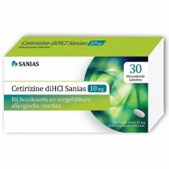 Sanias Cetirizine 10 mg 30 tabletten