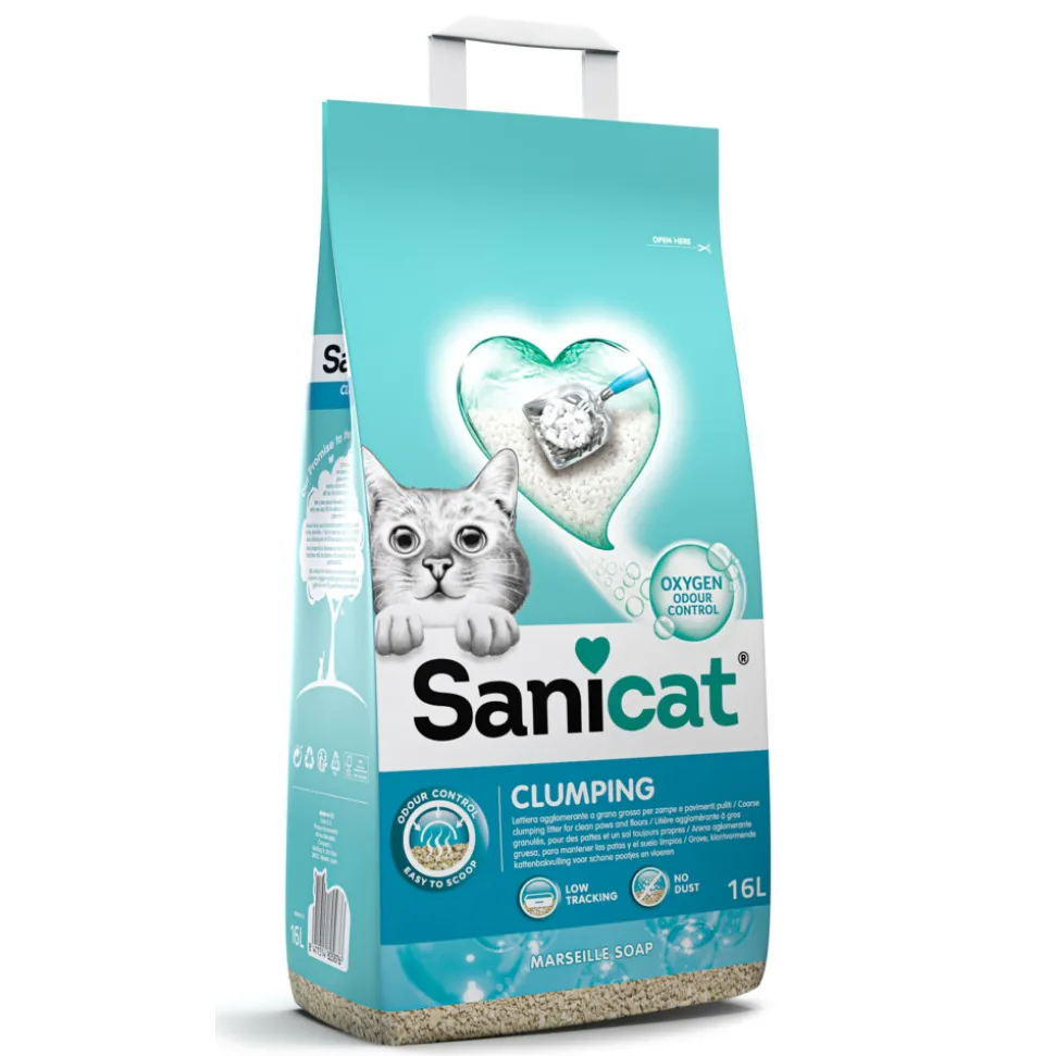 Sanicat Kattenbakvulling Marseille Soap 16 liter