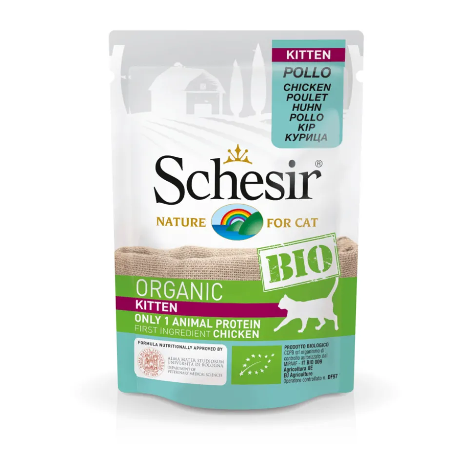 Schesir Kattenvoer Kitten Bio Kip 85 gr