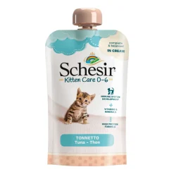 Schesir Kattenvoer Kitten 0-7 Tonijn in Cream 150 gr