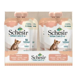 Schesir Kattenvoer Kitten 0-6 Kip in Cream 150 gr