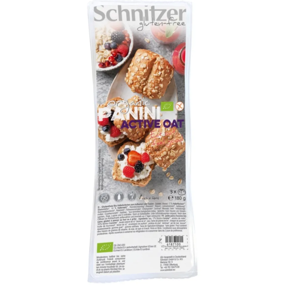 Schnitzer Panini Active Oat Biologisch 180 gr