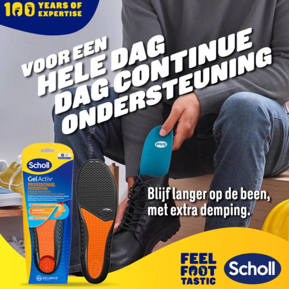 Scholl GelActiv Inlegzolen Work & Boot Small Maat 35.5-40.5 1 paar