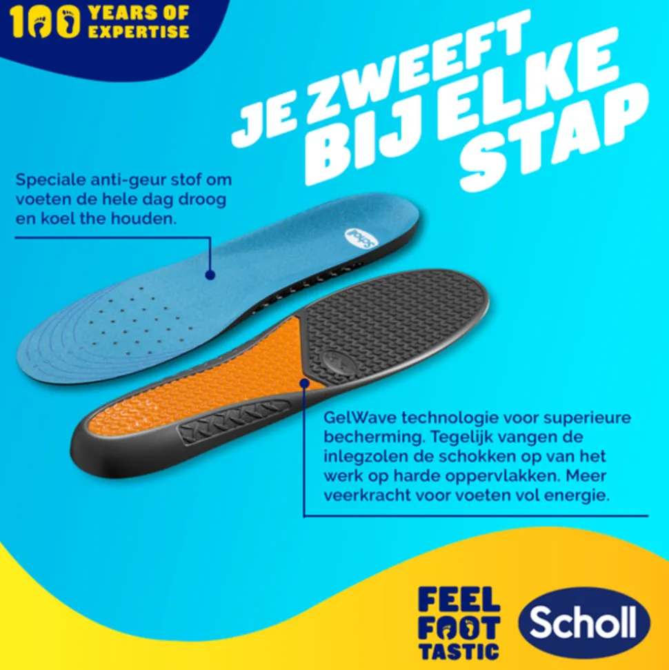 Scholl GelActiv Inlegzolen Work & Boot Small Maat 35.5-40.5 1 paar
