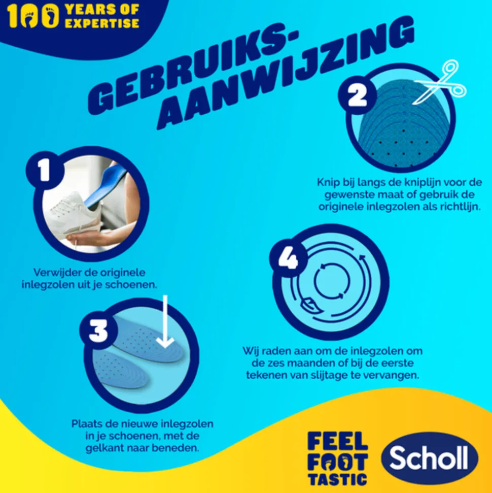 Scholl GelActiv Inlegzolen Work & Boot Small Maat 35.5-40.5 1 paar