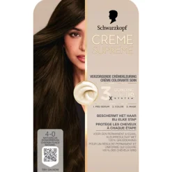 Schwarzkopf Creme Supreme Haarkleuring 4-0 1 set