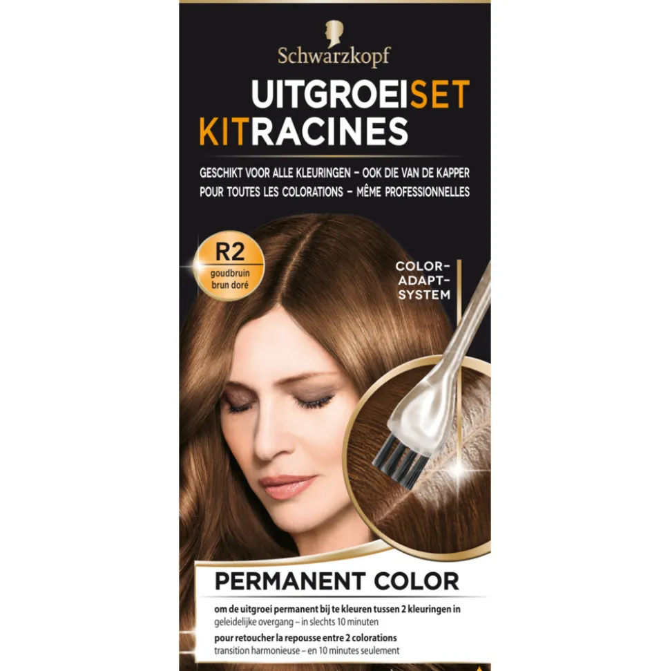 Schwarzkopf Uitgroeiset Haarverf Goudbruin R2 1 set