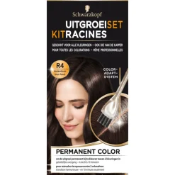 Schwarzkopf Uitgroeiset Haarverf Donkerbruin R4 1 set