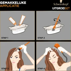 Schwarzkopf Uitgroeiset Haarverf Licht tot Middenbruin R1