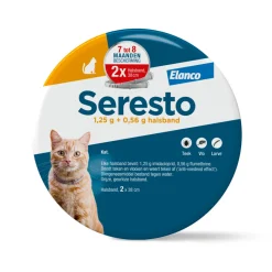 Seresto Anti Vlooien en Teken Halsband Kat Tot 8 kg 2-pack 38 cm