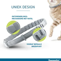 Seresto Anti Vlooien en Teken Halsband Kat Tot 8 kg 2-pack 38 cm